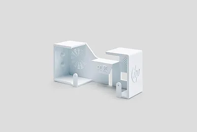 white housing made of HP's PA 12 W material