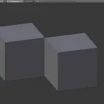3D Model 2 Cubes Together