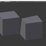 3D Model 2 Cubes Separate Edges