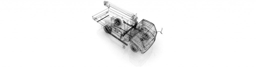 Gitternetzlinien-3D-Modell