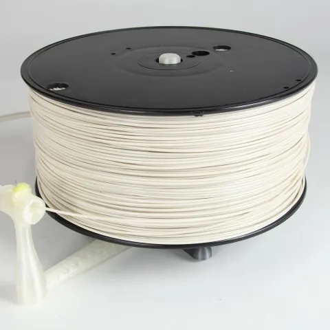 Plastic filament roll for FDM/FFF 3D printing.