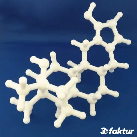 Stanozolol (3D-Druck Molekülmodell)