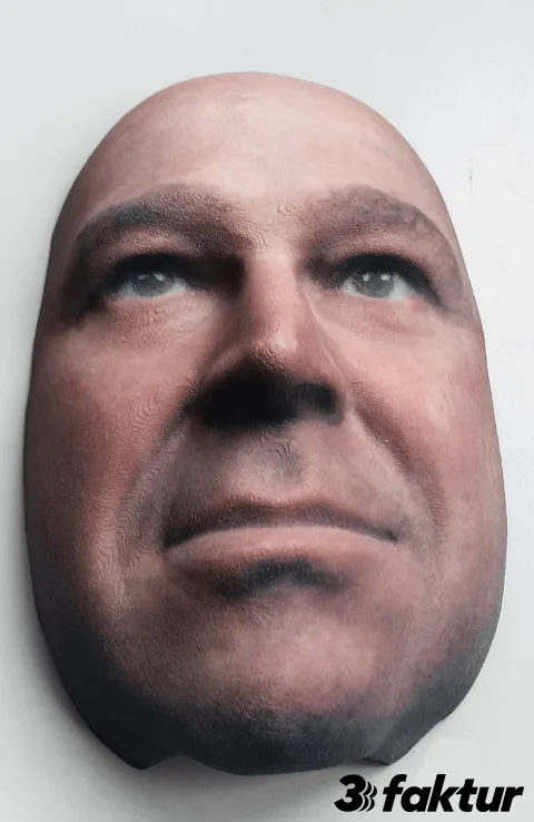 3D-printed face