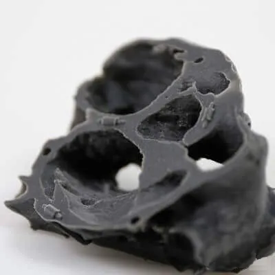 3D-printed model of a heart chamber based on CT data