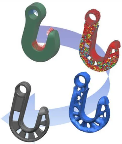 Example graphic of topology optimization