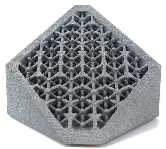 3D printed component with lattice structure